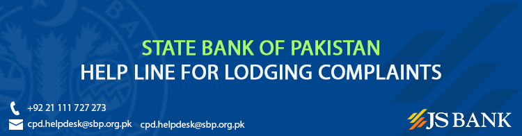 State Bank of Pakistan Help Line for lodging complaints